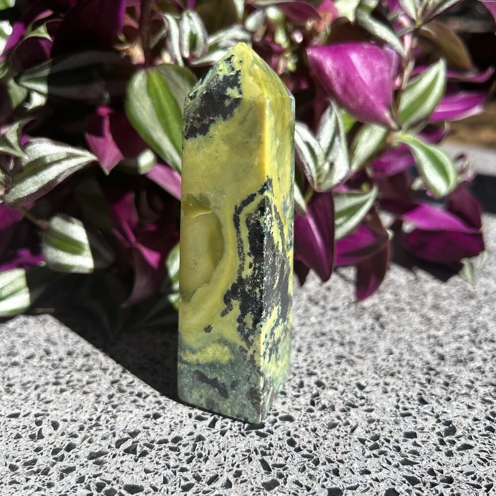 Serpentine with Pyrite Tower